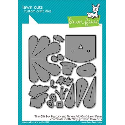 Lawn Fawn Cuts - Tiny Gift Box Peacock And Turkey Add-On